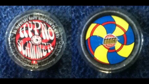 CURIOS for the CURIOUS [75] : Bart Simpson's HYPNO-COIN SLAMMER 2, BONGO, SKYBOX SKYCAPS. 1994