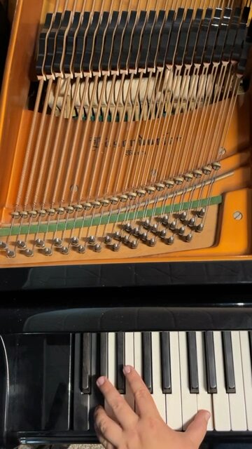 Playing the lowest notes on my Bösendorfer