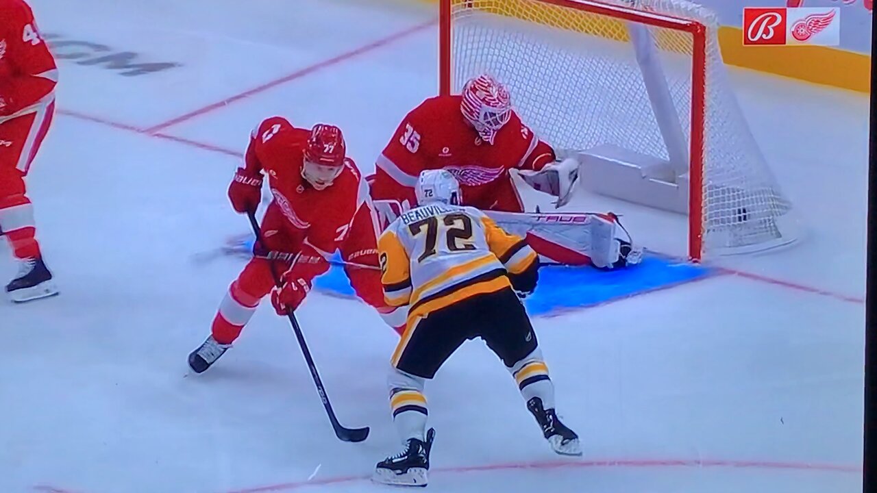 Penguins LW #27 Anthony Beauvillie🥅(1)🏒Wrist-Shot Goal