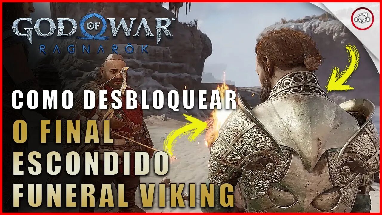 God of war Ragnarok, Como desbloquear o Final Secreto Funeral Viking | Super dica