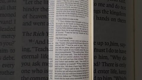 Matthew 19:13 - 15, Let the little children come.