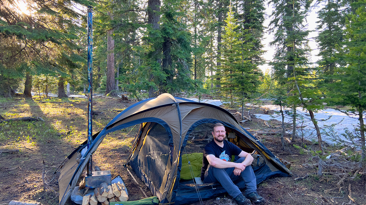 My Last Hot Tent Camp of Spring | ASMR