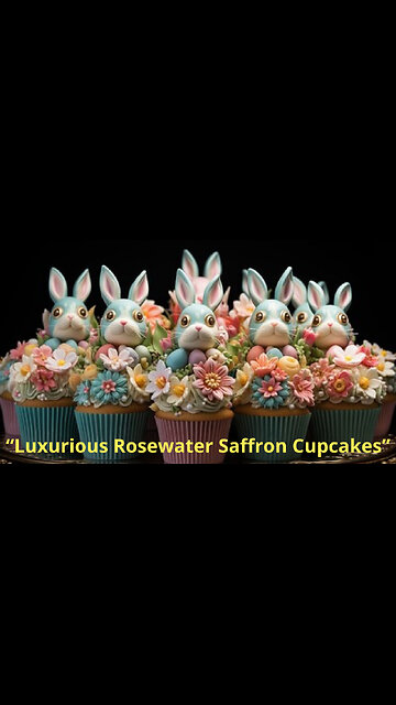 Indulge in Luxurious Rosewater Saffron Cupcakes
