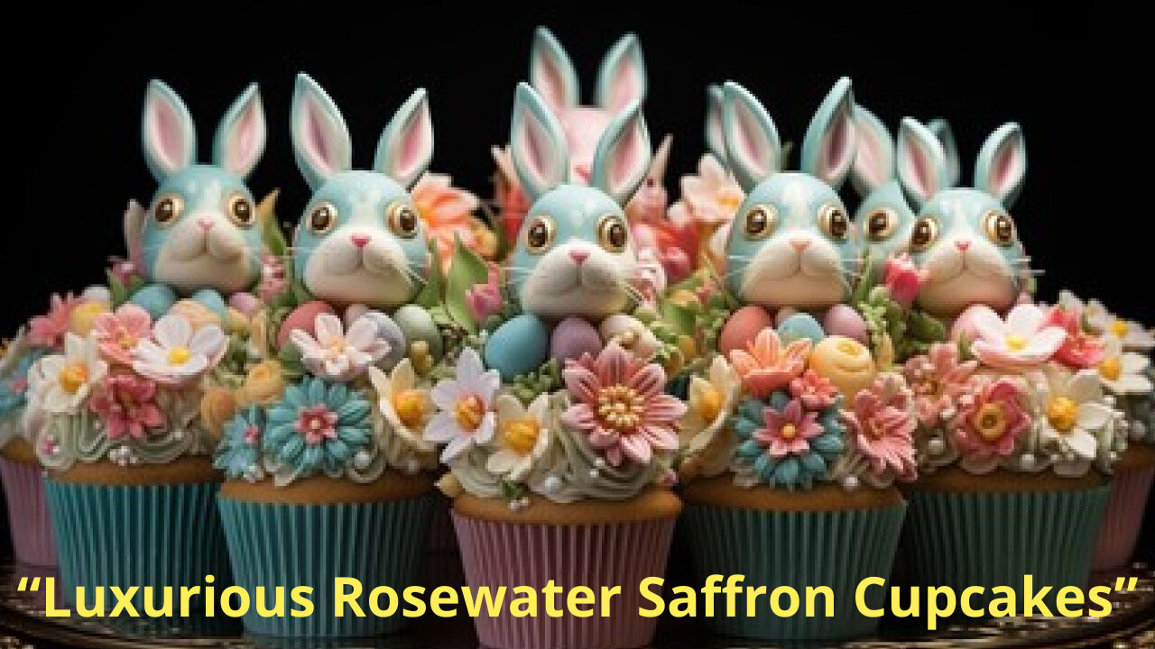 Indulge in Luxurious Rosewater Saffron Cupcakes