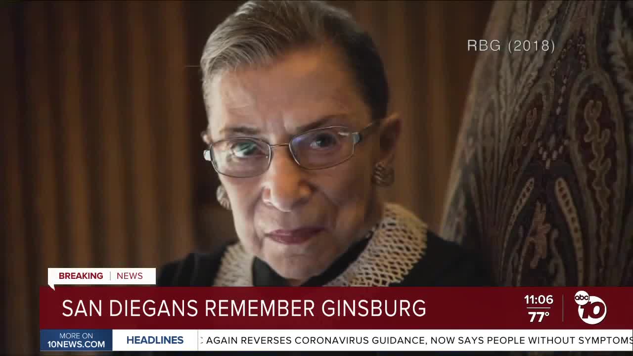 San Diegans remember Ginsburg