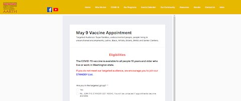 Taxpayer Funded Vaccination Provider In Washington Forcing Whites Onto Impossible "Standby List"