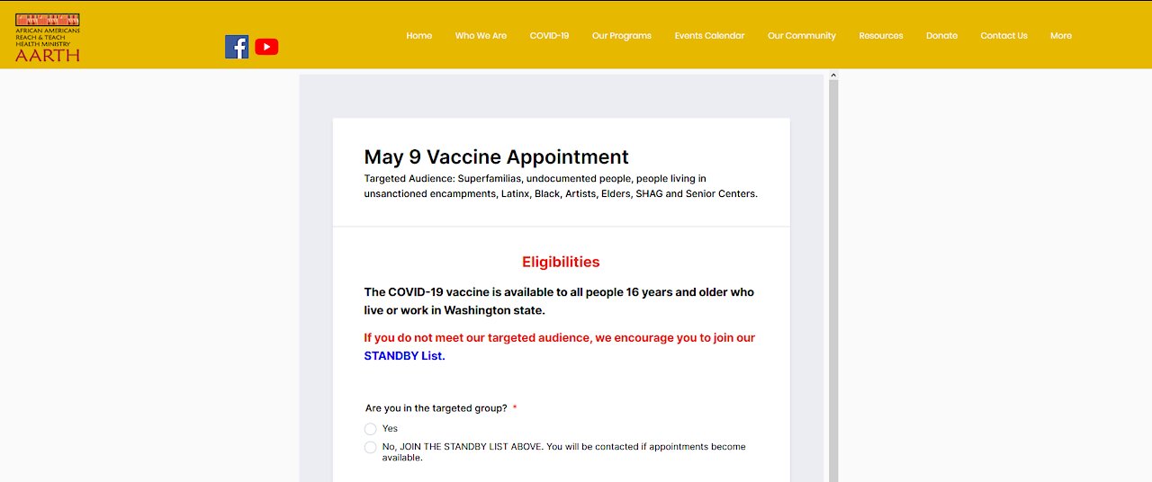 Taxpayer Funded Vaccination Provider In Washington Forcing Whites Onto Impossible "Standby List"