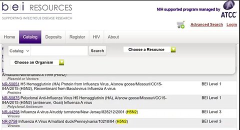 H5N2 'bird flu' FOR SALE by BEI Resources, funded by the NIAID