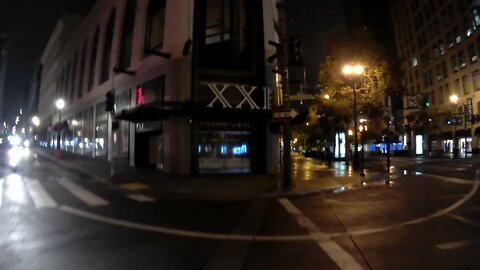 Market and Powell Streets Area at night in, San Francisco California