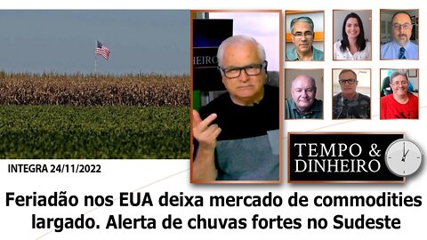 Feriadão nos EUA deixa mercado de commodities largado. Alerta de chuvas fortes no Sudeste