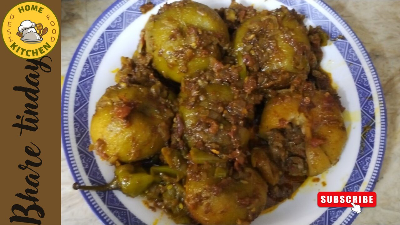Stuffed Tinda Recipe | Bharwan Tinday Recipe | Tinday Ki Sabzi Banane Ka Tarika by Home Kitchen
