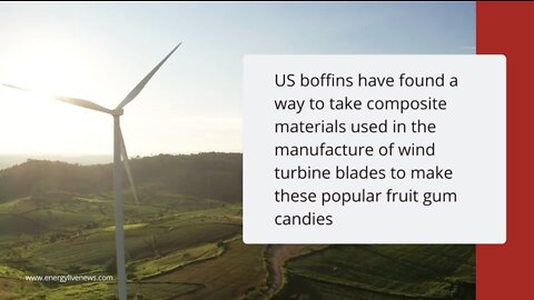 GUMMY BEARS MADE FROM WIND TURBINES (WINDMILLS)