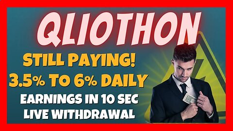 QLIOTHON Update 🧨 3.5% to 6% Daily 💥 3 Months Running ⏰ Instant Withdrawals 💰
