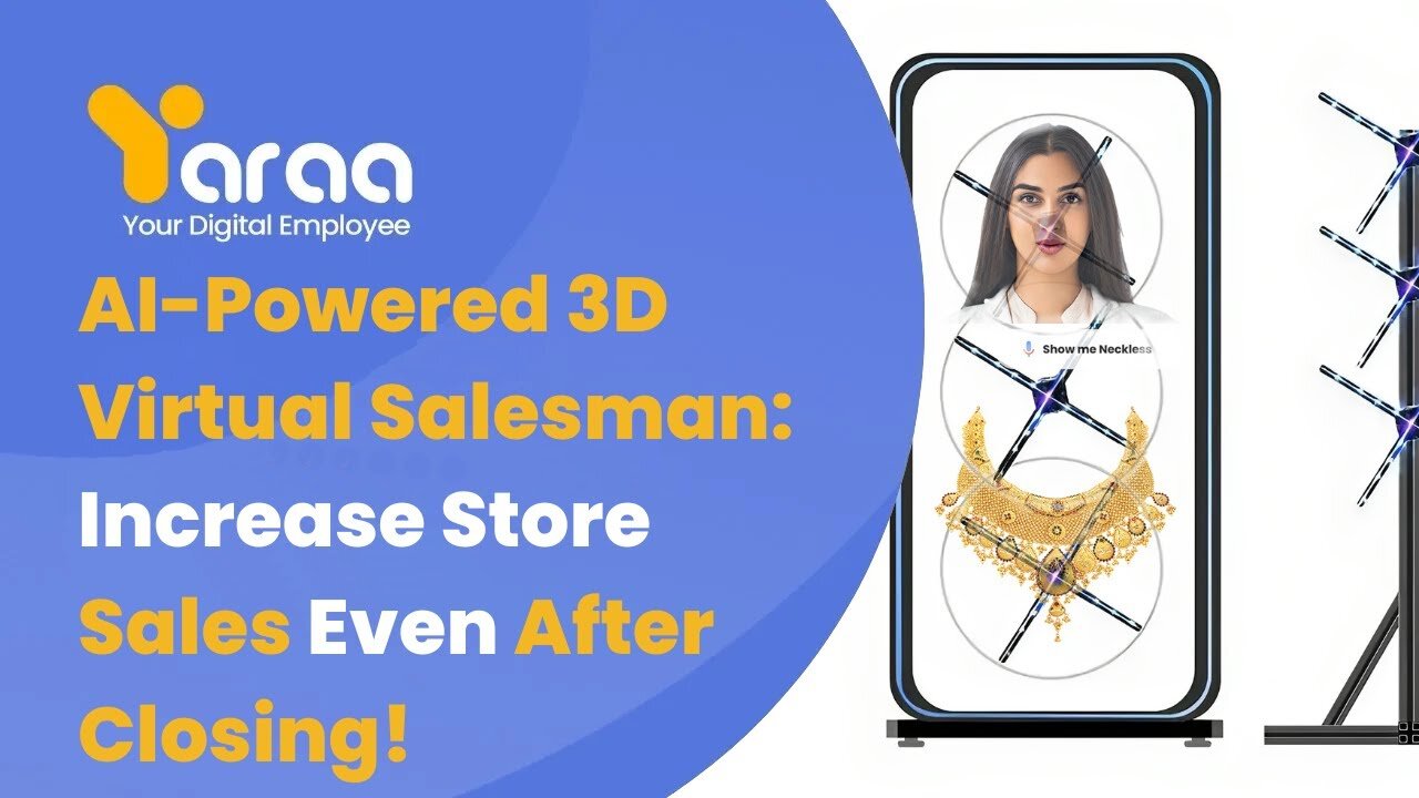 AI 3D Virtual Salesman for 24/7 Window Shopping - Increase Sales After Hours