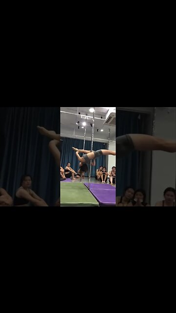 Graceful Chinese Girl Is So Smooth On The Pole