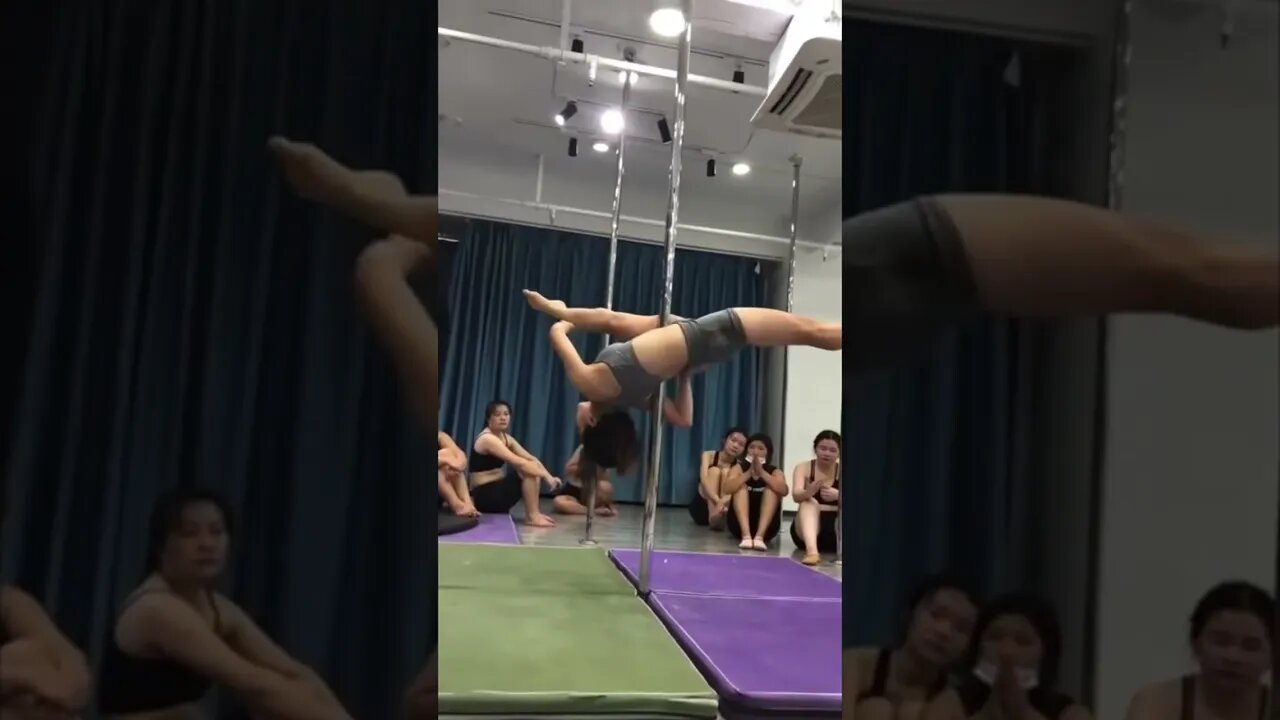 Graceful Chinese Girl Is So Smooth On The Pole