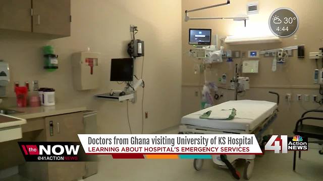 Doctors from Ghana learn at University of Kansas’ newly-expanded emergency department