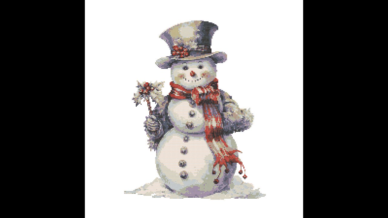 VICTORIAN SNOWMAN Cross Stitch Pattern by Welovit Cross Stitch | welovit.net | #welovit #crossstitch