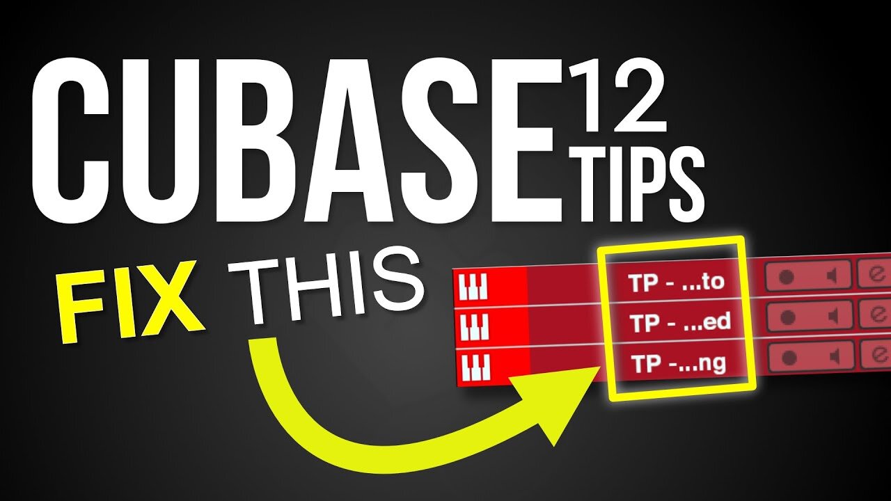 Cubase Tips: FIX TRACK NAMES Using Track Control Settings