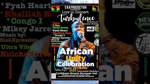 Reggae artist Tony Ynot Fulldorsing African Unity Celebration May 25,2023 #reggaemusic #music