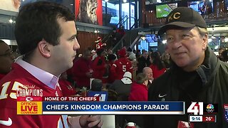 Carl Peterson at the Chiefs parade