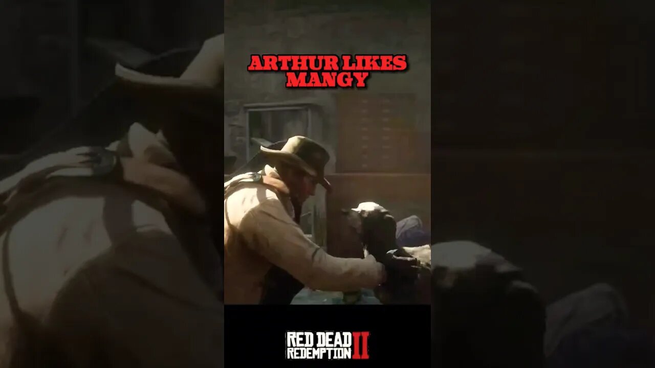 Arthur likes mangy dog 🐶#rdr2 #shorts #subscribe #trending