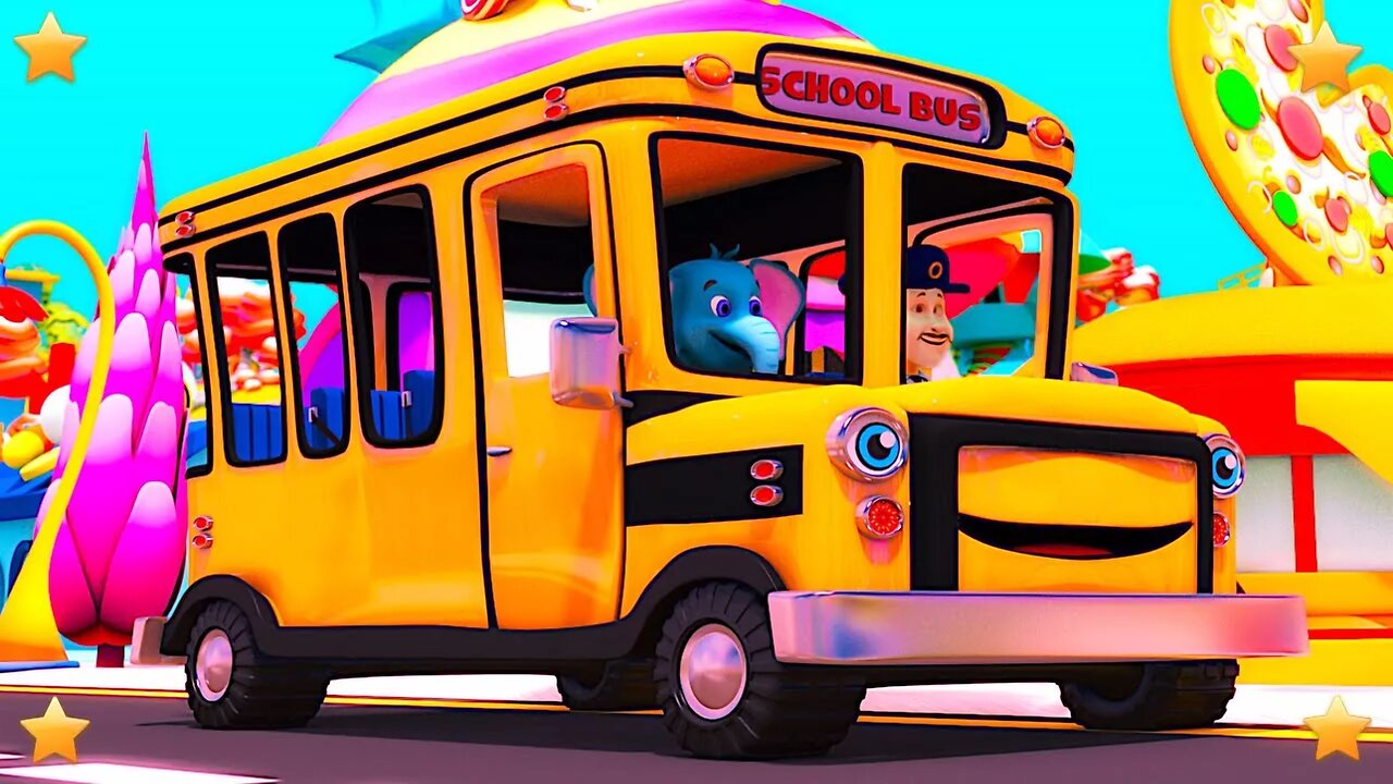 Wheels On The Bus | Kindergarten Nursery Rhymes & Songs for Kids