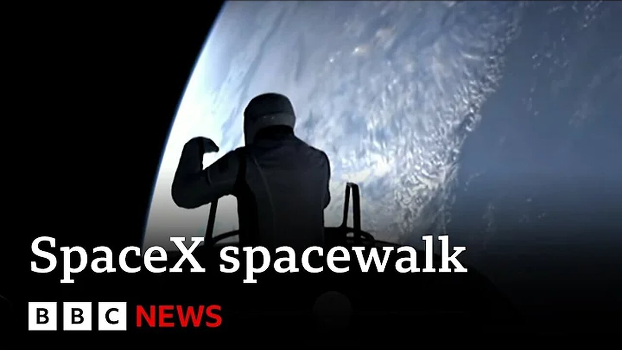 SpaceX astronauts make history as they conduct first private spacewalk / BBC News