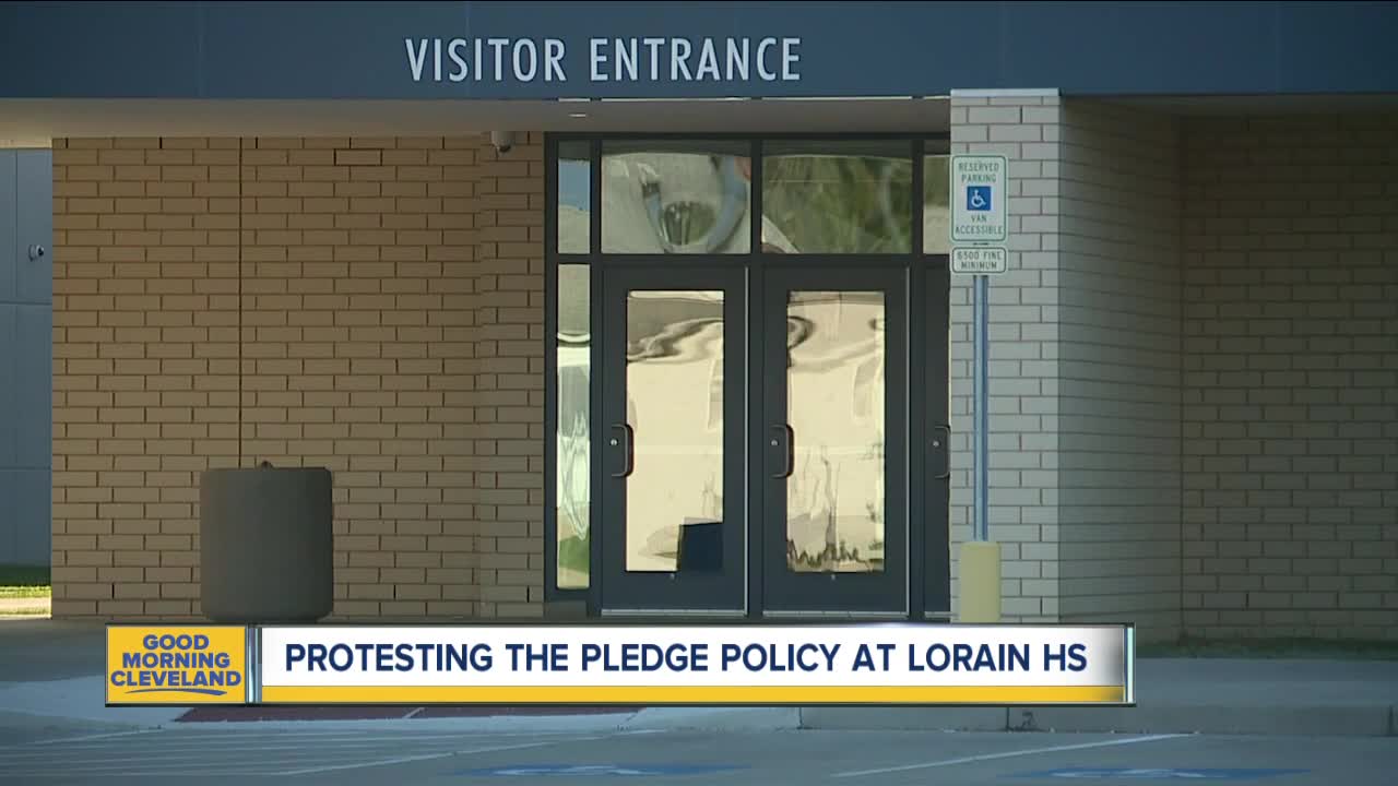 Protesting the pledge policy at Lorain HS