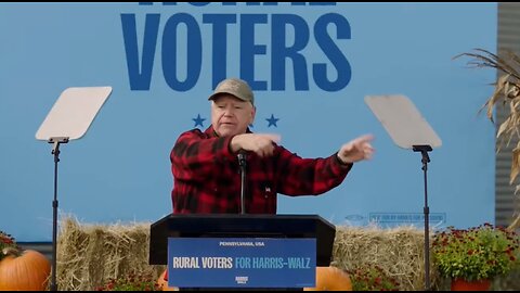 WAKE UP NO TRUMP ON TV! Tim Walz Volant PA rally