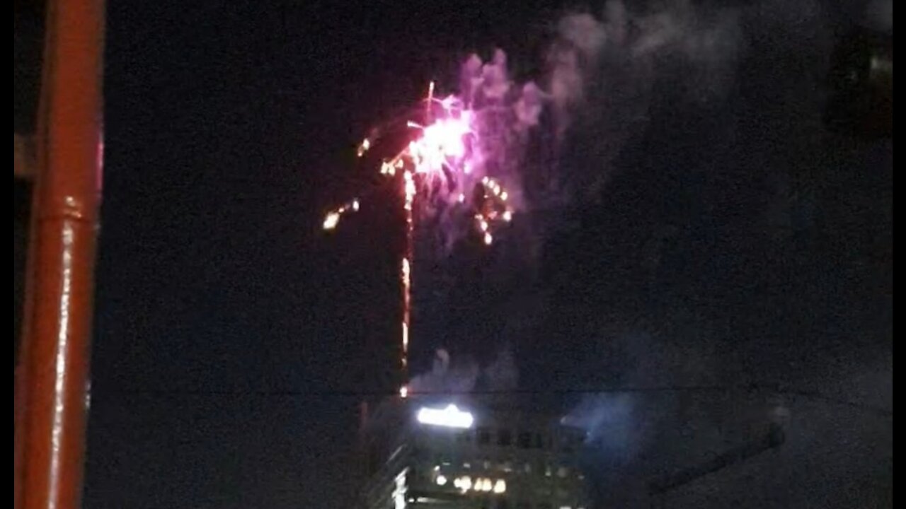 Atara Age 7 Watching Fireworks @ Roof Top (November 27, 2021)