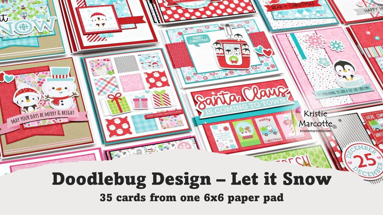 Doodlebug Design | Let it Snow | 35 cards from one 6x6 paper pad