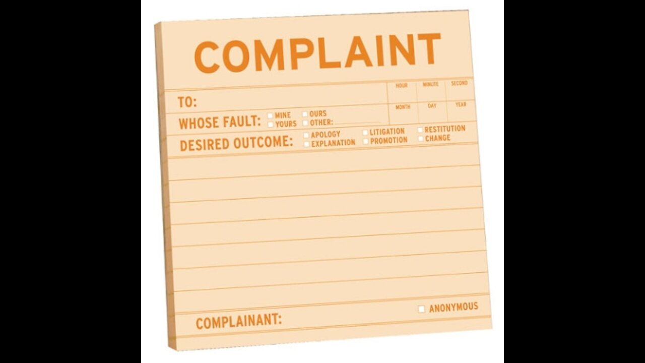Judicial Instruments: What is a complaint?