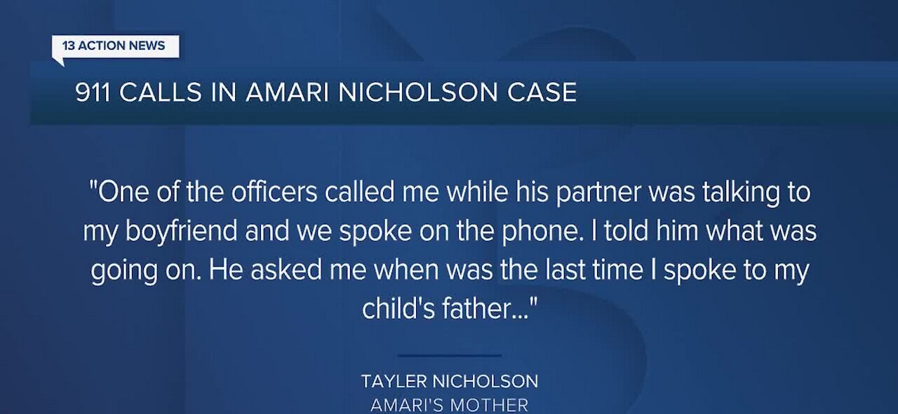 911 calls released in Amari Nicholson case