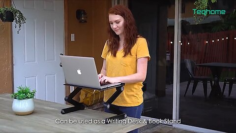 Adjustable Ergonomic Portable Bed Table Laptop Stand With Mouse Pad