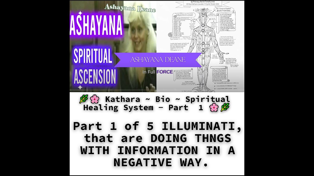 Kathara Bio Spiritual Healing System Part 1 of 5 ILLUMINATI, that are DOING THNGS WITH INFORMATION I