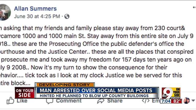 Man arrested over Facebook posts