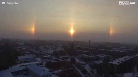 Naturfænomen skaber en glorie omkring solen!