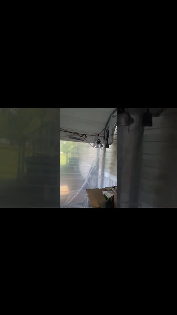 Carport paint booth coming along.