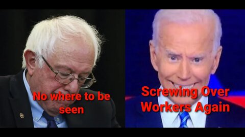 Bernie Sanders Absent As Biden Gives Middle Finger To Railroad Union