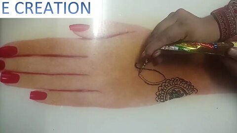 big flower Arabic full hand mehndi design