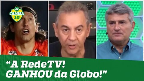 "A RedeTV! GANHOU da Globo! OLHA a FORÇA do Corinthians!", exalta Flavio Prado