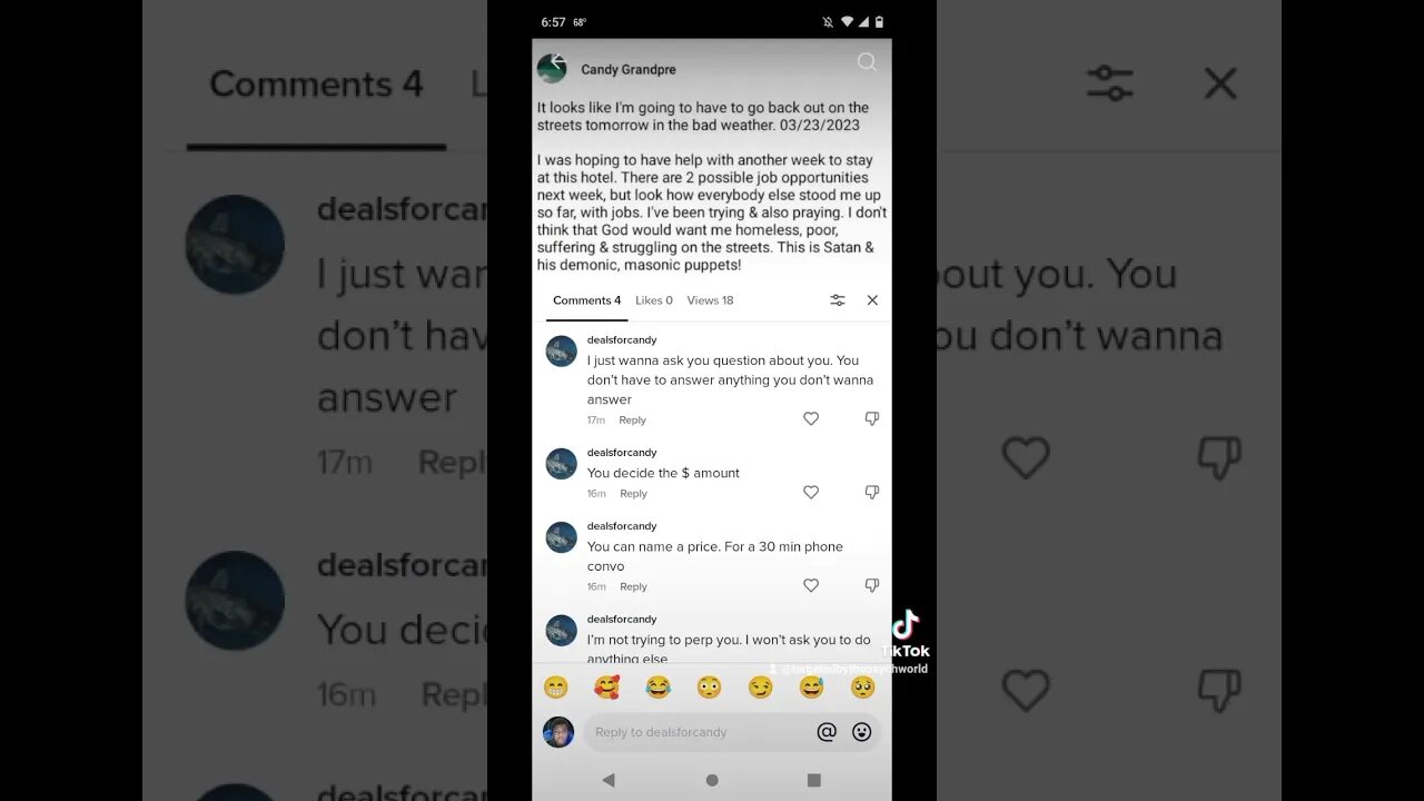TikTok #gangstalking #harassment documentation 03/23/2023 Look @ the dates.