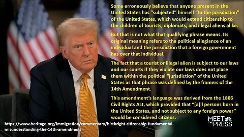 President Trump to END birthright citizenship plus carry out mass deportation without separating families