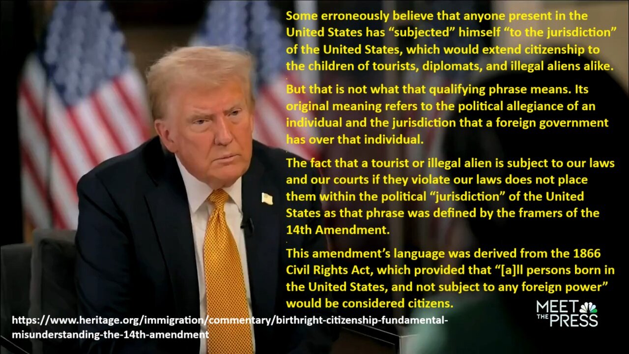 President Trump to END birthright citizenship plus carry out mass deportation without separating families