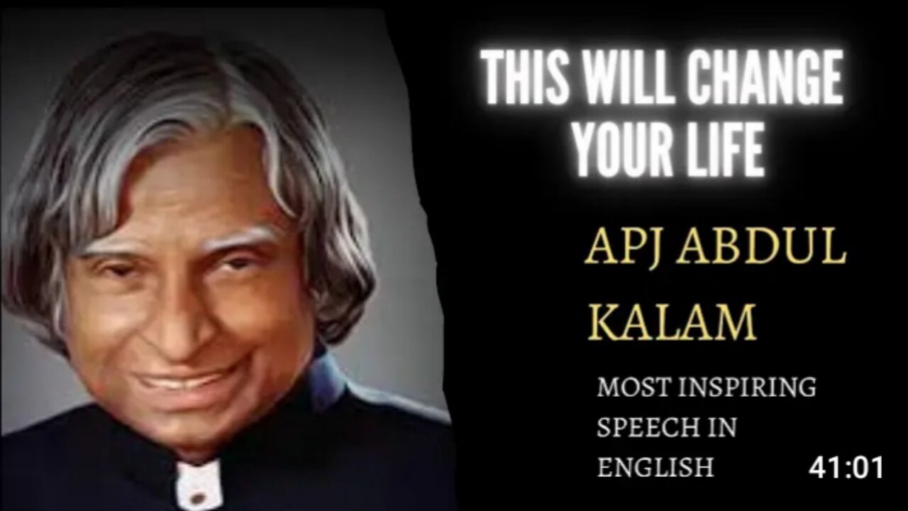 APJ abdul kalam inspiring speech of India