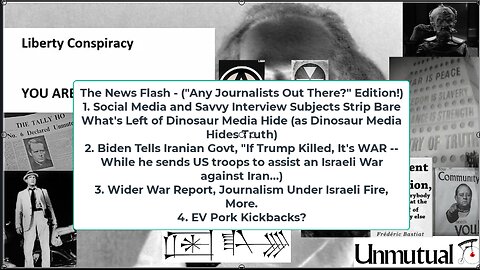 Liberty Conspiracy LIVE 10-15-24! Pop Media Bias, Biden Threatens Iran War? EV Bus Maker Kickbacks!