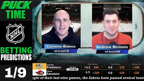 NHL Picks, Predictions and Props | Daily NHL Betting Preview | 🏒 Puck Time for January 9