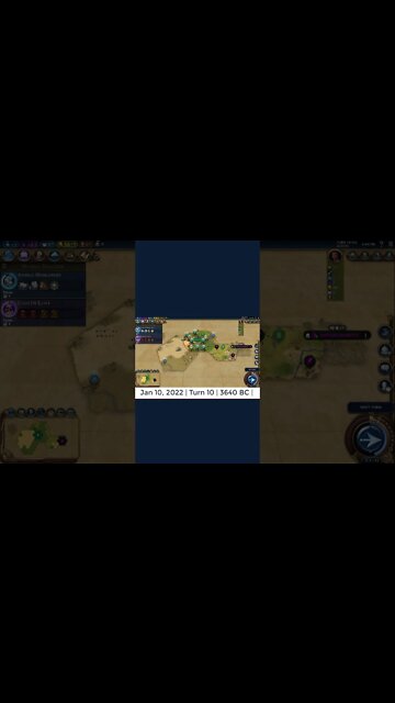 #oneturnadaychallenge #civ6 – Turn 10 - CITY STATE DISCOVERY - #shorts