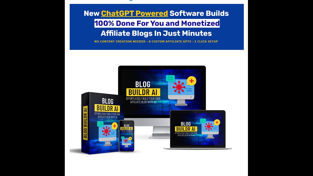 BlogBuildr AI: The 1-Click Tool That Uses ChatGPT to Build DFY Affiliate Blogs Quickly!